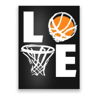 Love Basketball Hoop Poster