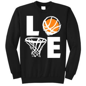 Love Basketball Hoop Tall Sweatshirt