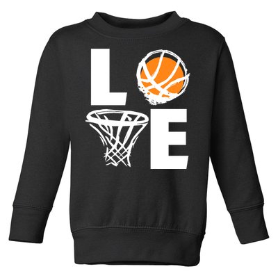 Love Basketball Hoop Toddler Sweatshirt