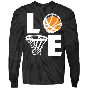 Love Basketball Hoop Tie-Dye Long Sleeve Shirt