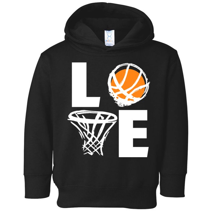 Love Basketball Hoop Toddler Hoodie