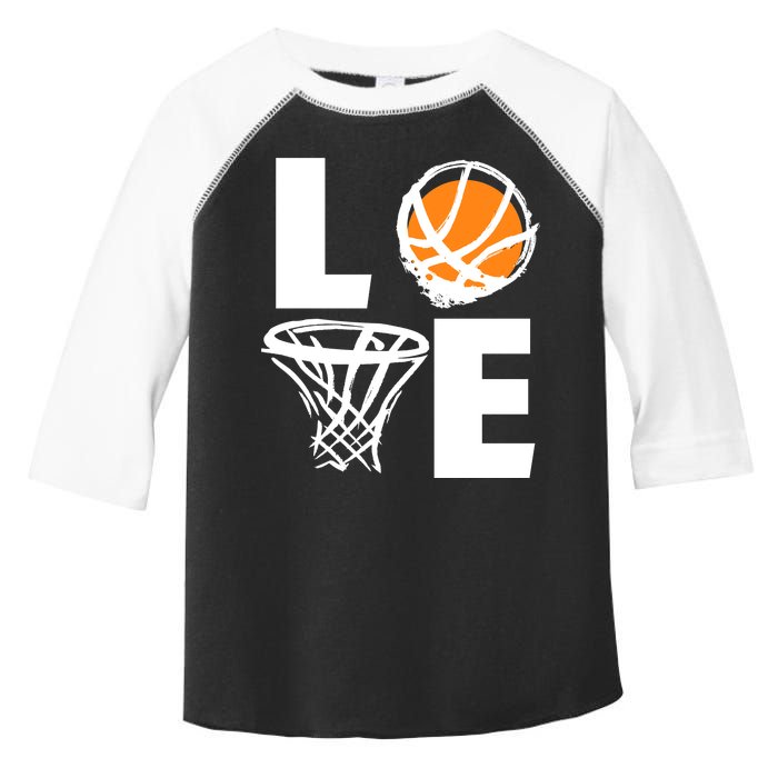 Love Basketball Hoop Toddler Fine Jersey T-Shirt