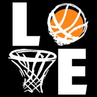 Love Basketball Hoop Women's V-Neck T-Shirt
