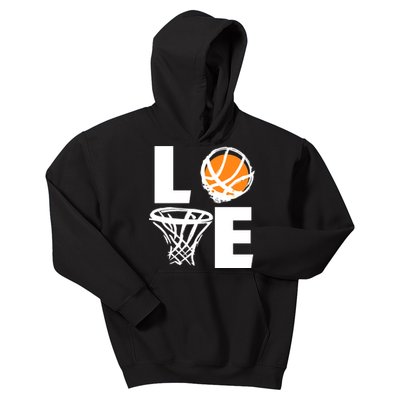 Love Basketball Hoop Kids Hoodie