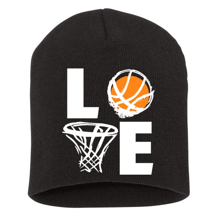 Love Basketball Hoop Short Acrylic Beanie