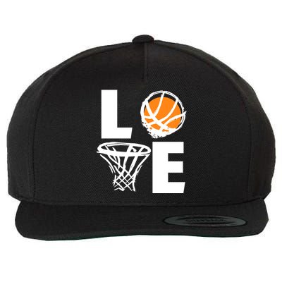 Love Basketball Hoop Wool Snapback Cap