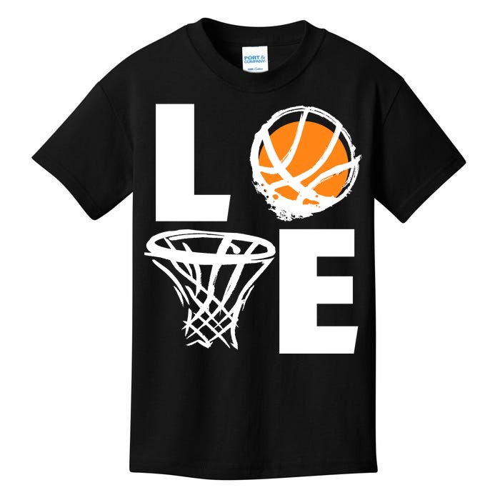 Love Basketball Hoop Kids T-Shirt