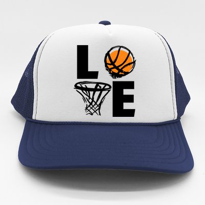 Love Basketball Hoop Trucker Hat