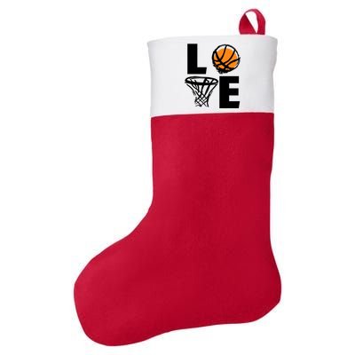 Love Basketball Hoop Felt Holiday Christmas Stocking