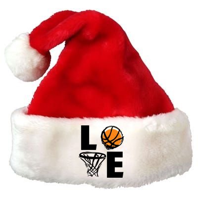 Love Basketball Hoop Premium Christmas Santa Hat