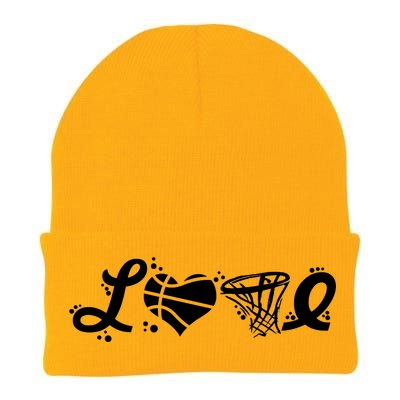 Love Basketball Symbols  Knit Cap Winter Beanie