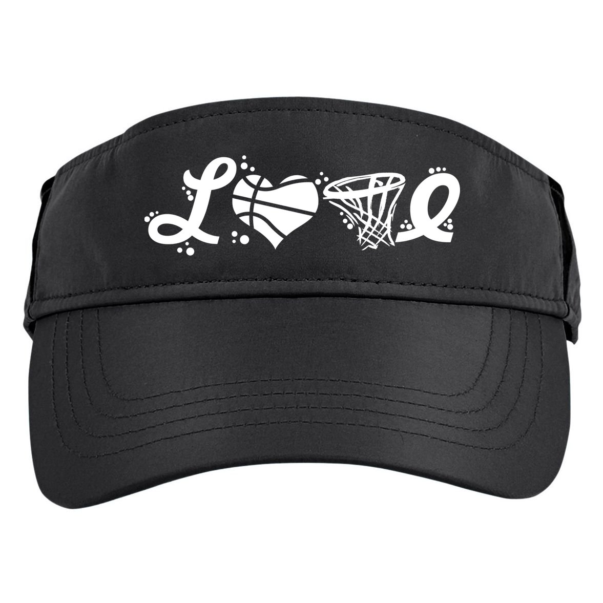 Love Basketball Symbols  Adult Drive Performance Visor