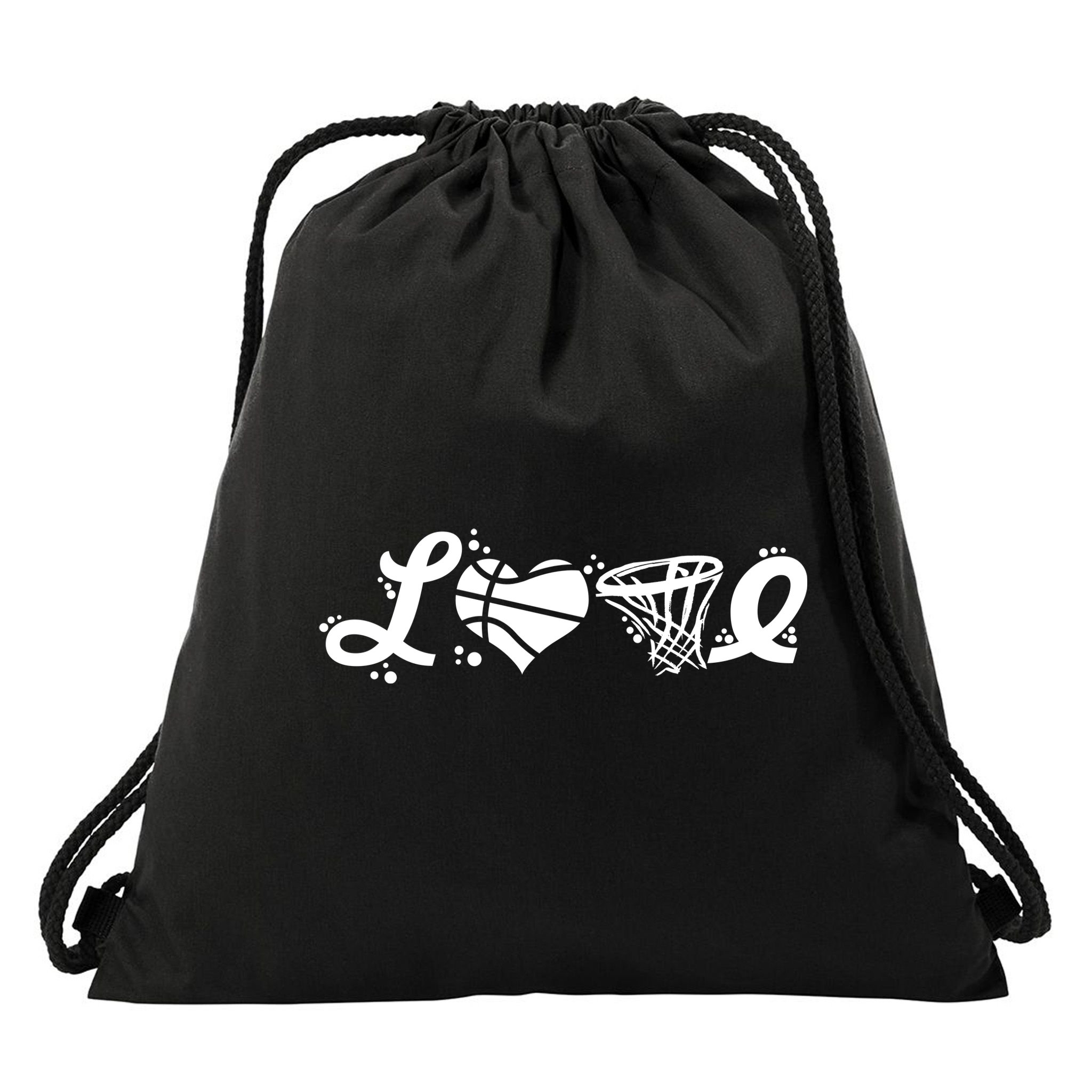 Love Basketball Symbols  Drawstring Bag