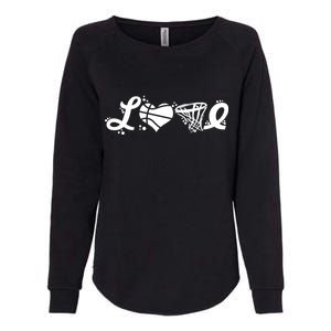 Love Basketball Symbols  Womens California Wash Sweatshirt