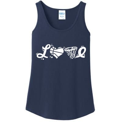 Love Basketball Symbols  Ladies Essential Tank