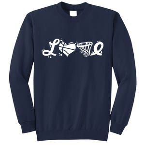 Love Basketball Symbols  Tall Sweatshirt