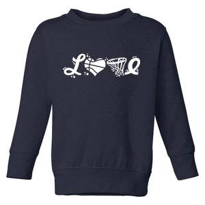 Love Basketball Symbols  Toddler Sweatshirt