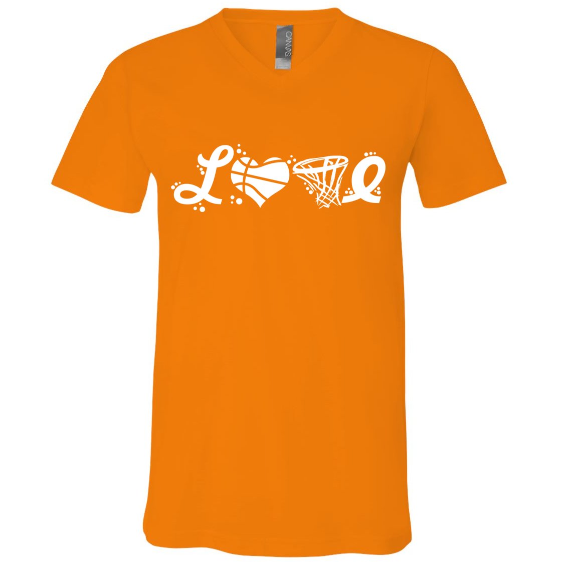 Love Basketball Symbols  V-Neck T-Shirt