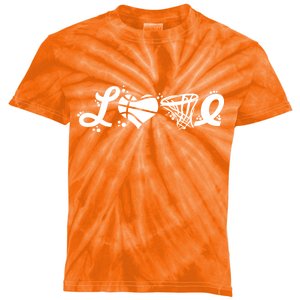 Love Basketball Symbols  Kids Tie-Dye T-Shirt