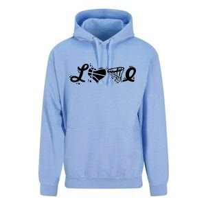 Love Basketball Symbols  Unisex Surf Hoodie