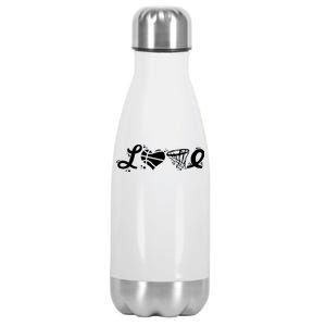 Love Basketball Symbols  Stainless Steel Insulated Water Bottle