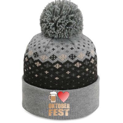 Love Beer Ocktoberfest The Baniff Cuffed Pom Beanie