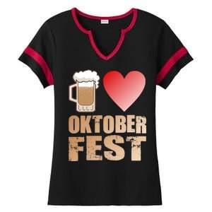 Love Beer Ocktoberfest Ladies Halftime Notch Neck Tee