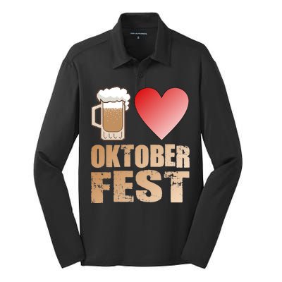 Love Beer Ocktoberfest Silk Touch Performance Long Sleeve Polo