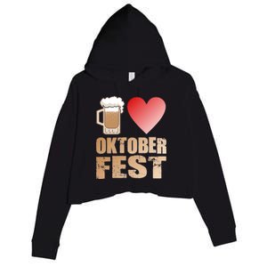 Love Beer Ocktoberfest Crop Fleece Hoodie