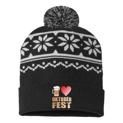 Love Beer Ocktoberfest USA-Made Snowflake Beanie