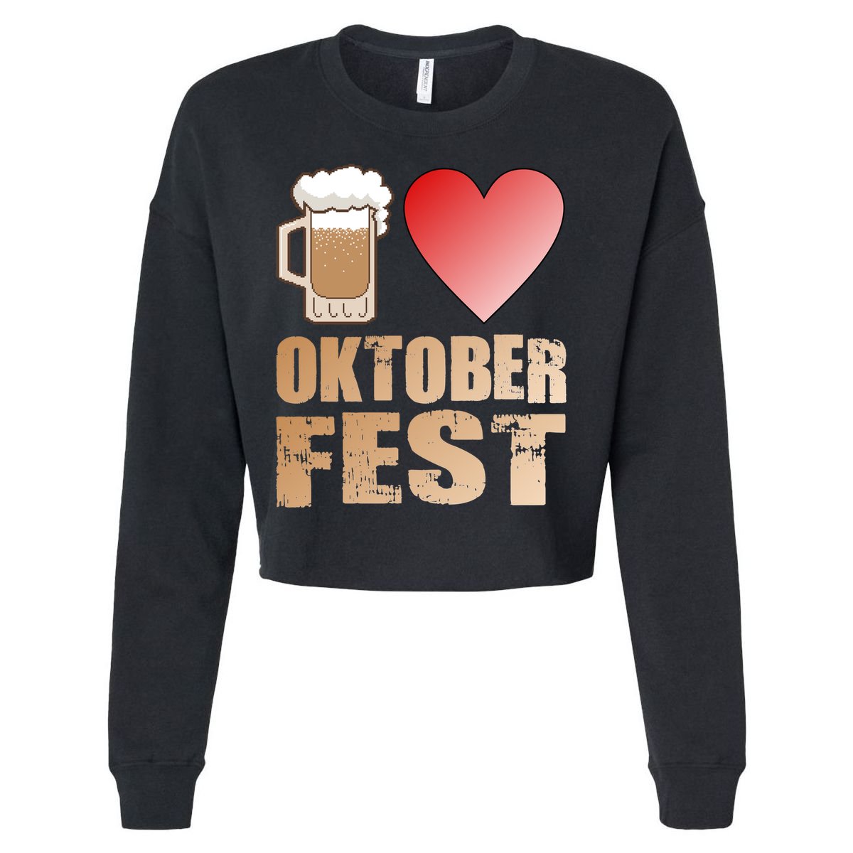 Love Beer Ocktoberfest Cropped Pullover Crew