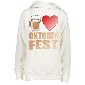 Love Beer Ocktoberfest Womens Funnel Neck Pullover Hood