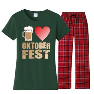 Love Beer Ocktoberfest Women's Flannel Pajama Set