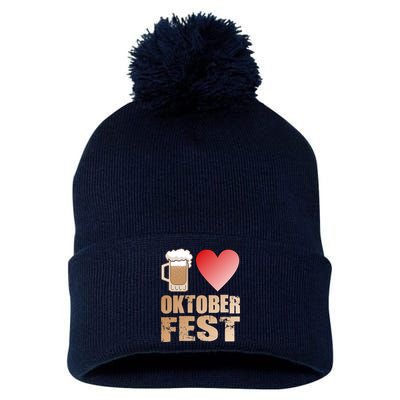 Love Beer Ocktoberfest Pom Pom 12in Knit Beanie