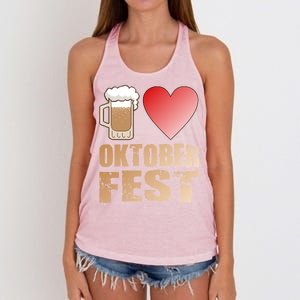 Love Beer Ocktoberfest Women's Knotted Racerback Tank