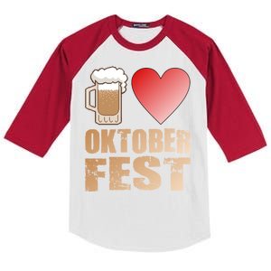 Love Beer Ocktoberfest Kids Colorblock Raglan Jersey