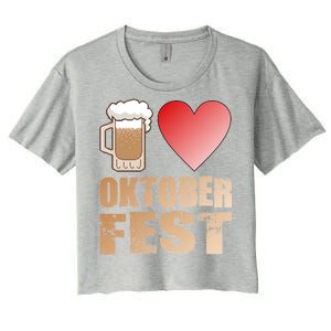 Love Beer Ocktoberfest Women's Crop Top Tee