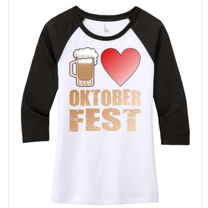 Love Beer Ocktoberfest Women's Tri-Blend 3/4-Sleeve Raglan Shirt