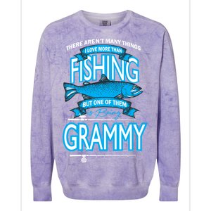 Love Being Grammy More Than Fishing Colorblast Crewneck Sweatshirt