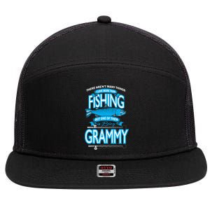 Love Being Grammy More Than Fishing 7 Panel Mesh Trucker Snapback Hat