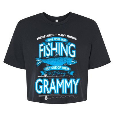 Love Being Grammy More Than Fishing Bella+Canvas Jersey Crop Tee