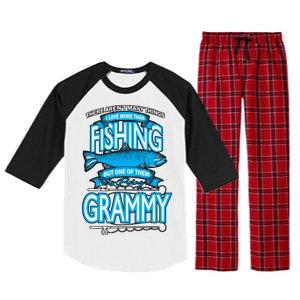 Love Being Grammy More Than Fishing Raglan Sleeve Pajama Set