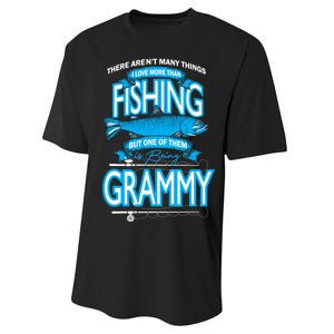 Love Being Grammy More Than Fishing Performance Sprint T-Shirt