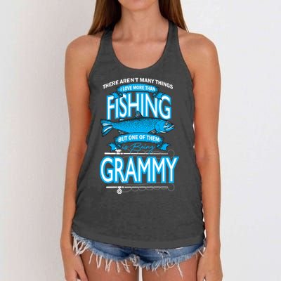 Love Being Grammy More Than Fishing Women's Knotted Racerback Tank