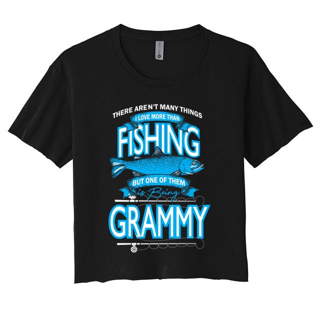 Love Being Grammy More Than Fishing Crop Top