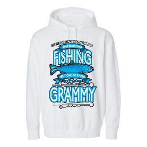 Love Being Grammy More Than Fishing Garment-Dyed Fleece Hoodie