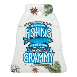 Love Being Grammy More Than Fishing Ceramic Bell Ornament