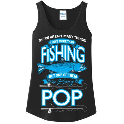 Love Being Pop More Than Fishing Ladies Essential Tank