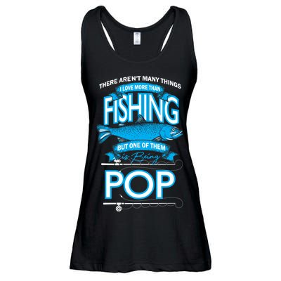 Love Being Pop More Than Fishing Ladies Essential Flowy Tank