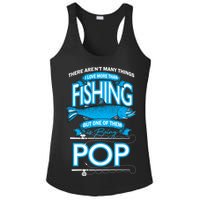 Love Being Pop More Than Fishing Ladies PosiCharge Competitor Racerback Tank